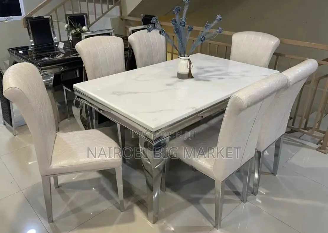 6 Sitter Executive Modern Advanced Marble Dinning Table