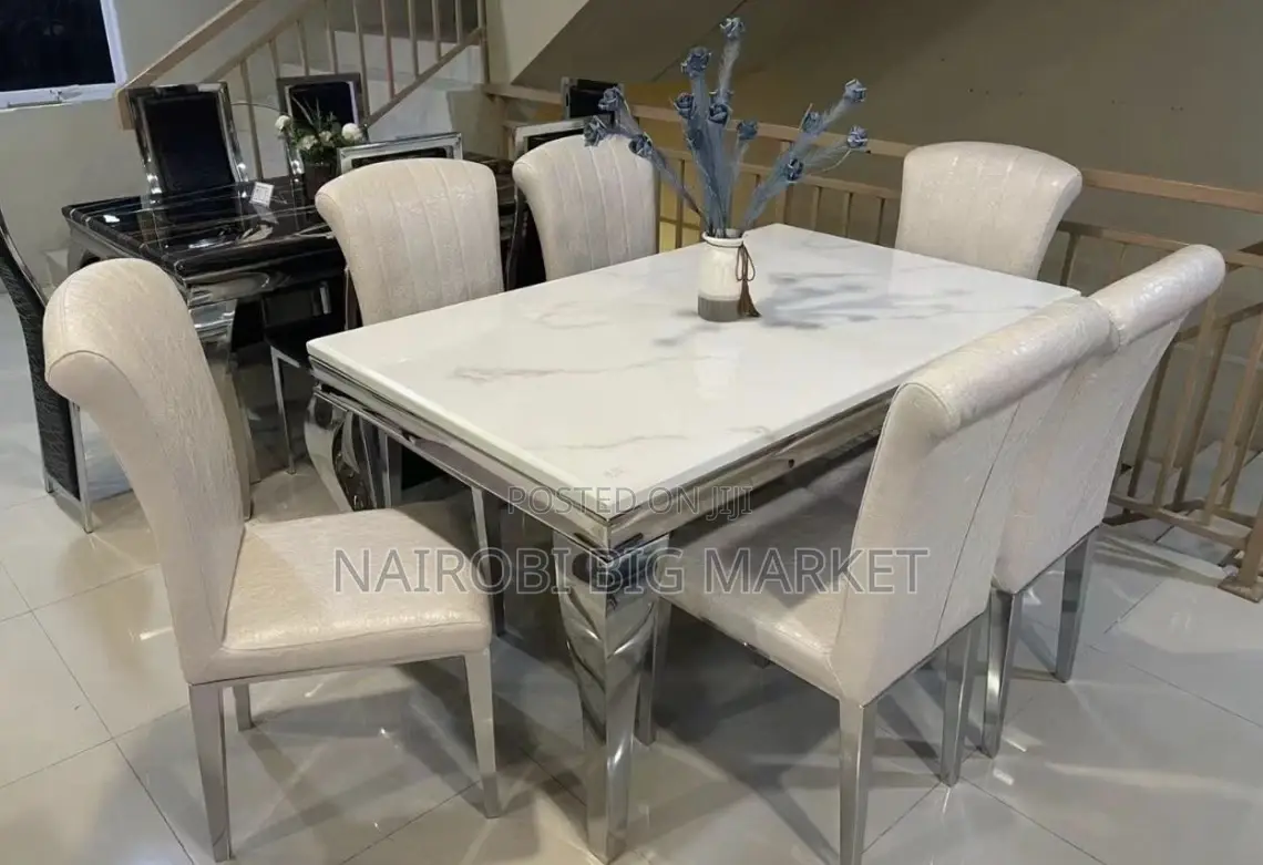 6 Sitter Executive Modern Advanced Marble Dinning Table