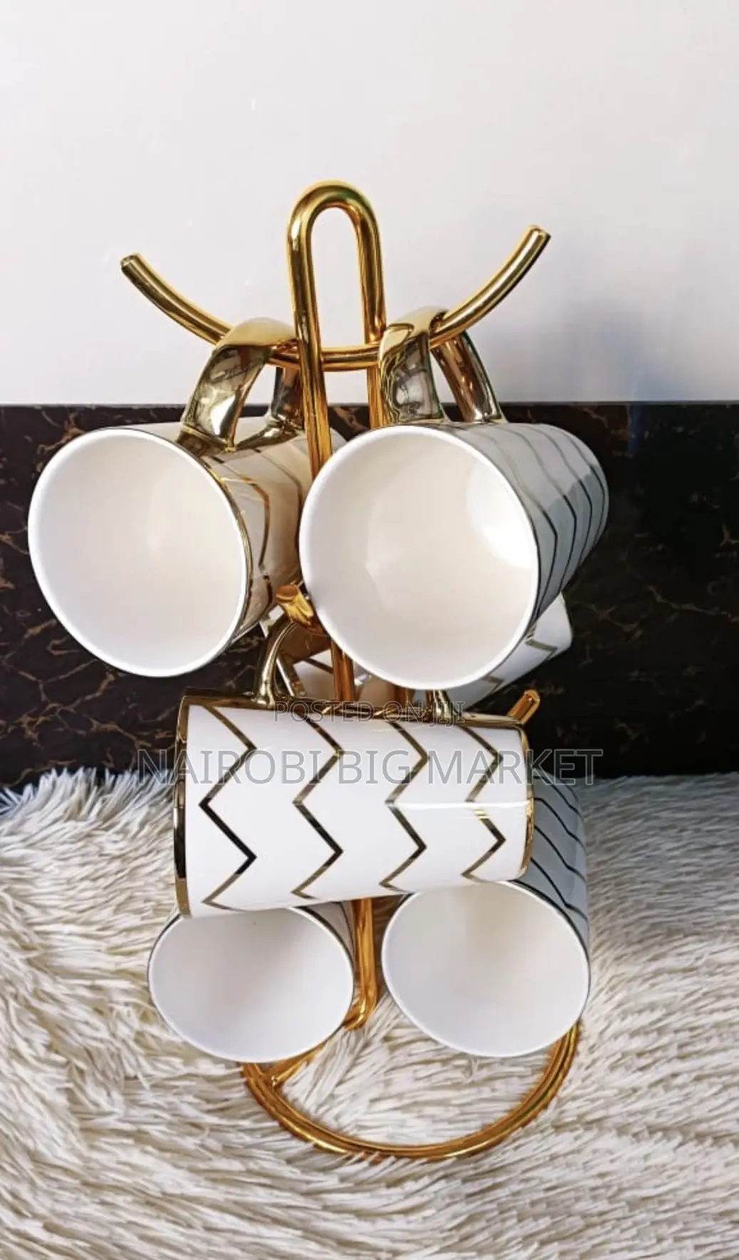 Gold Zig Zag Tree Cups/Mugs