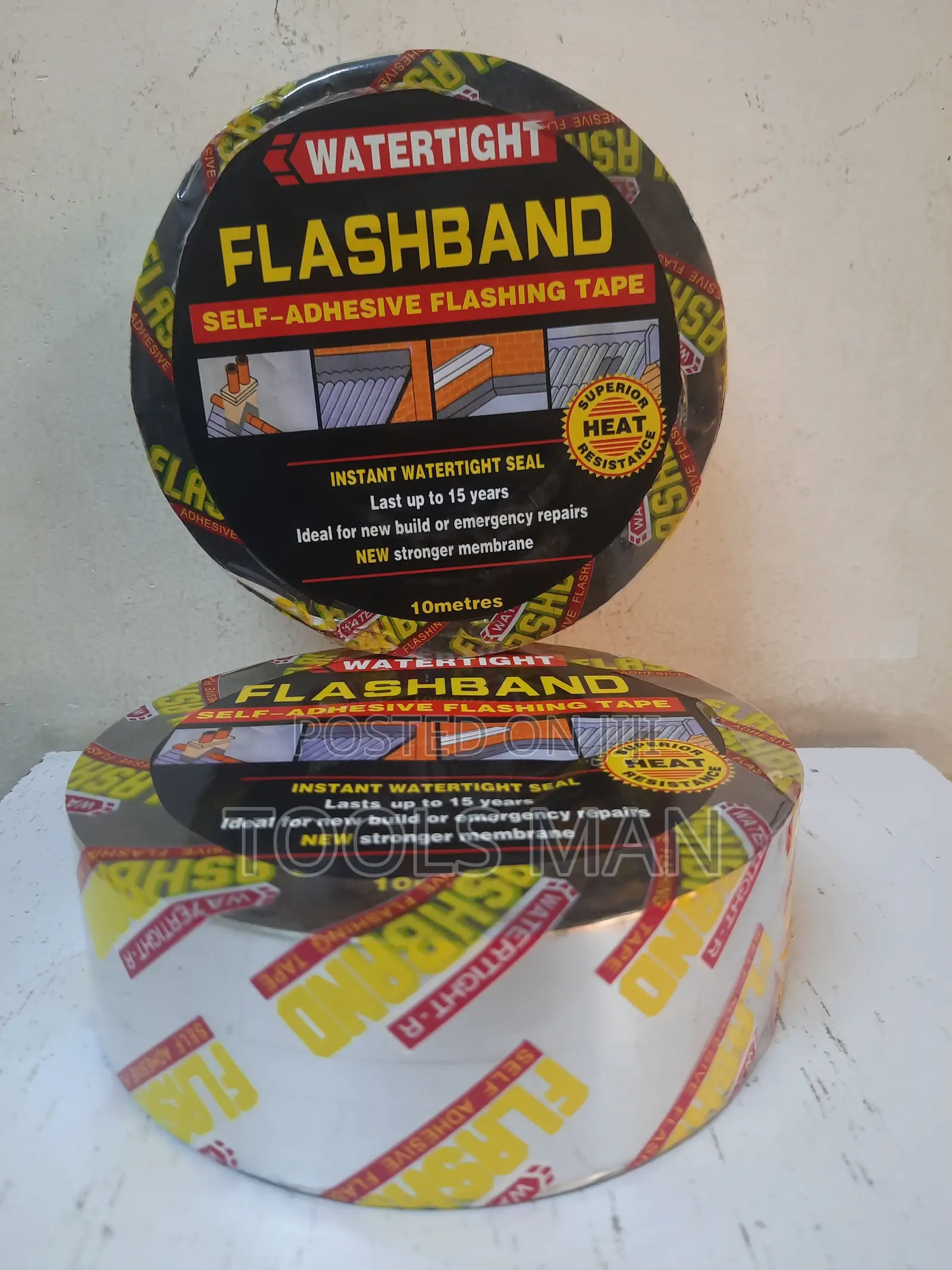 Bitumen Flashband. 2 Inch X 10m Self-Adhesive Flashing Tape.Roof Leak