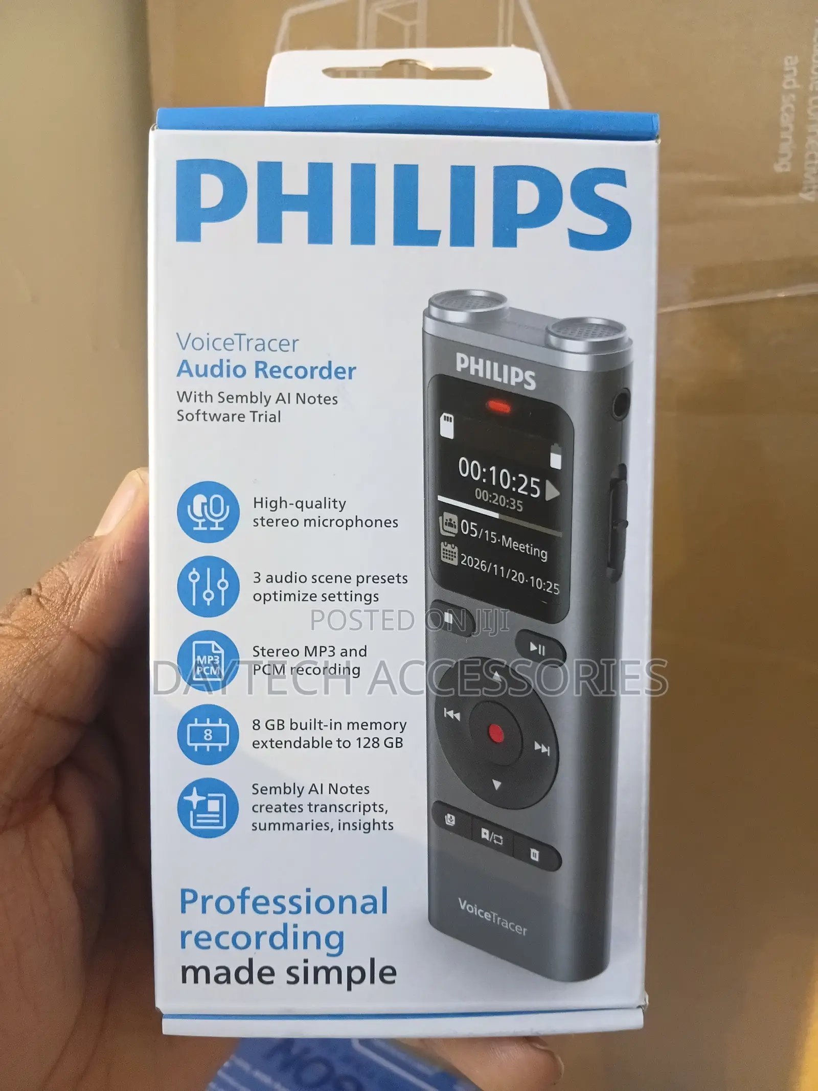Philips Dvt2075 Voicetracer Audio Recorder - Grey