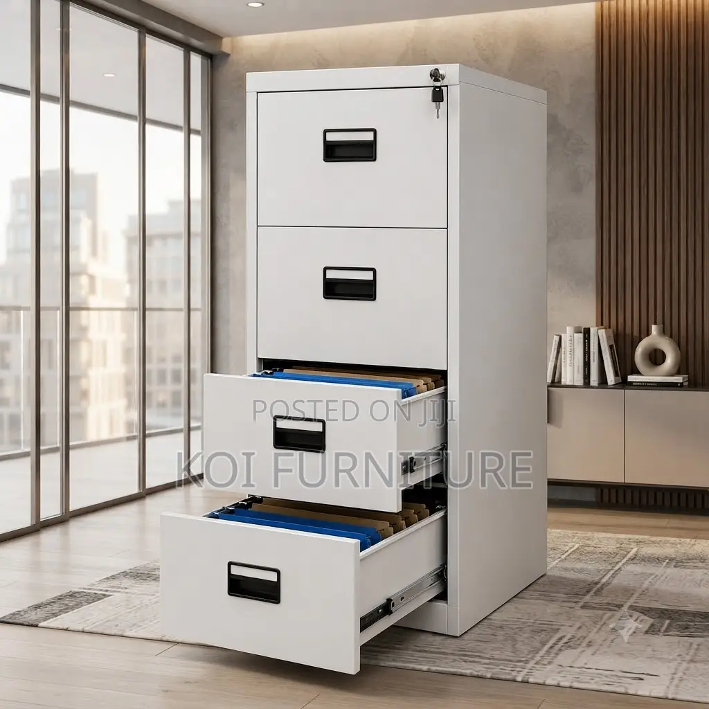 Office Cabinet; Four Drawers Steel Executive Files Reliable Cabinet