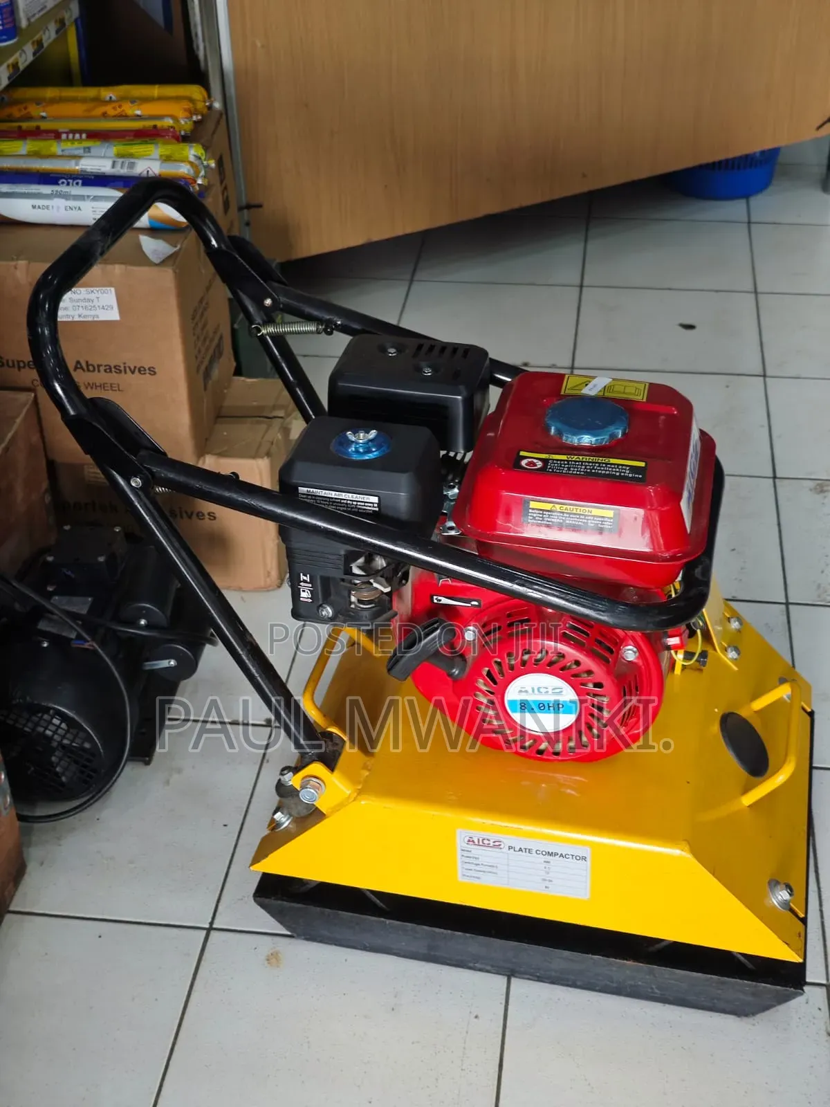 Aico 8hp Plate Compactor – Heavy Duty Petrol Vibrating Compactor