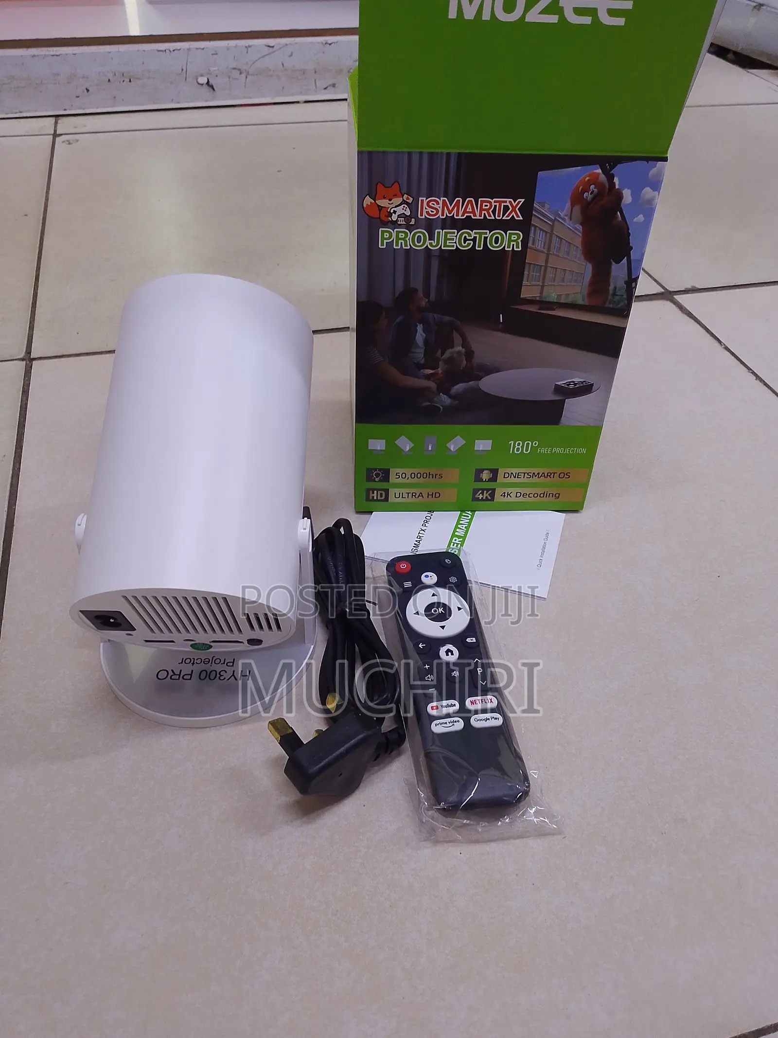 Hy Smart Hy300 Projector Manual Focus 16gb Storage Display 130 Inches