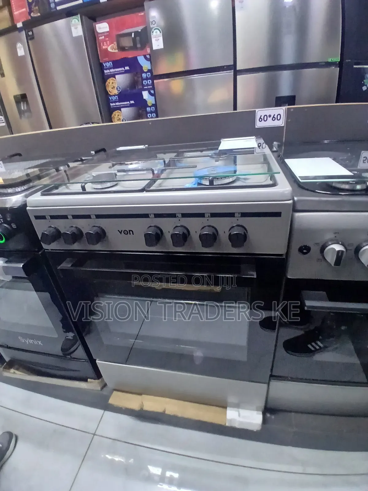 Von Vcf653151fsy 60*60cm 3g+1e Cooker With Electric Oven,Gas Sensor