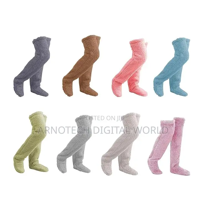Over Knee High Fuzzy Socks, Winter Plush Over Knee Socks