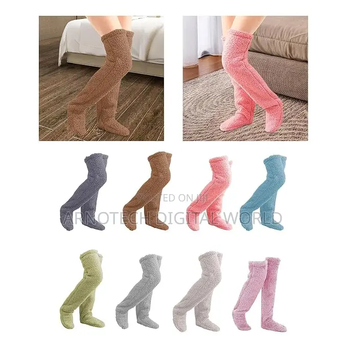 Over Knee High Fuzzy Socks, Winter Plush Over Knee Socks