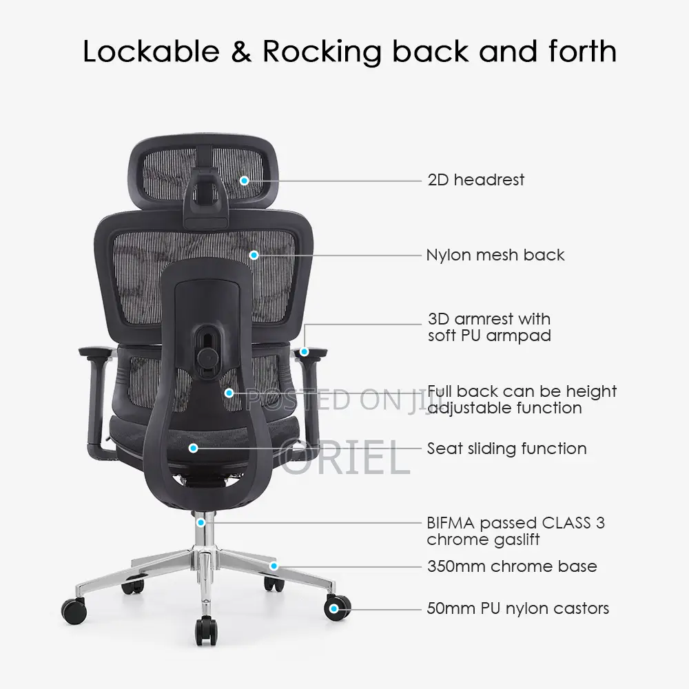 Office Chair : Orthopedic Office Chair With Breathable Mesh Backrest