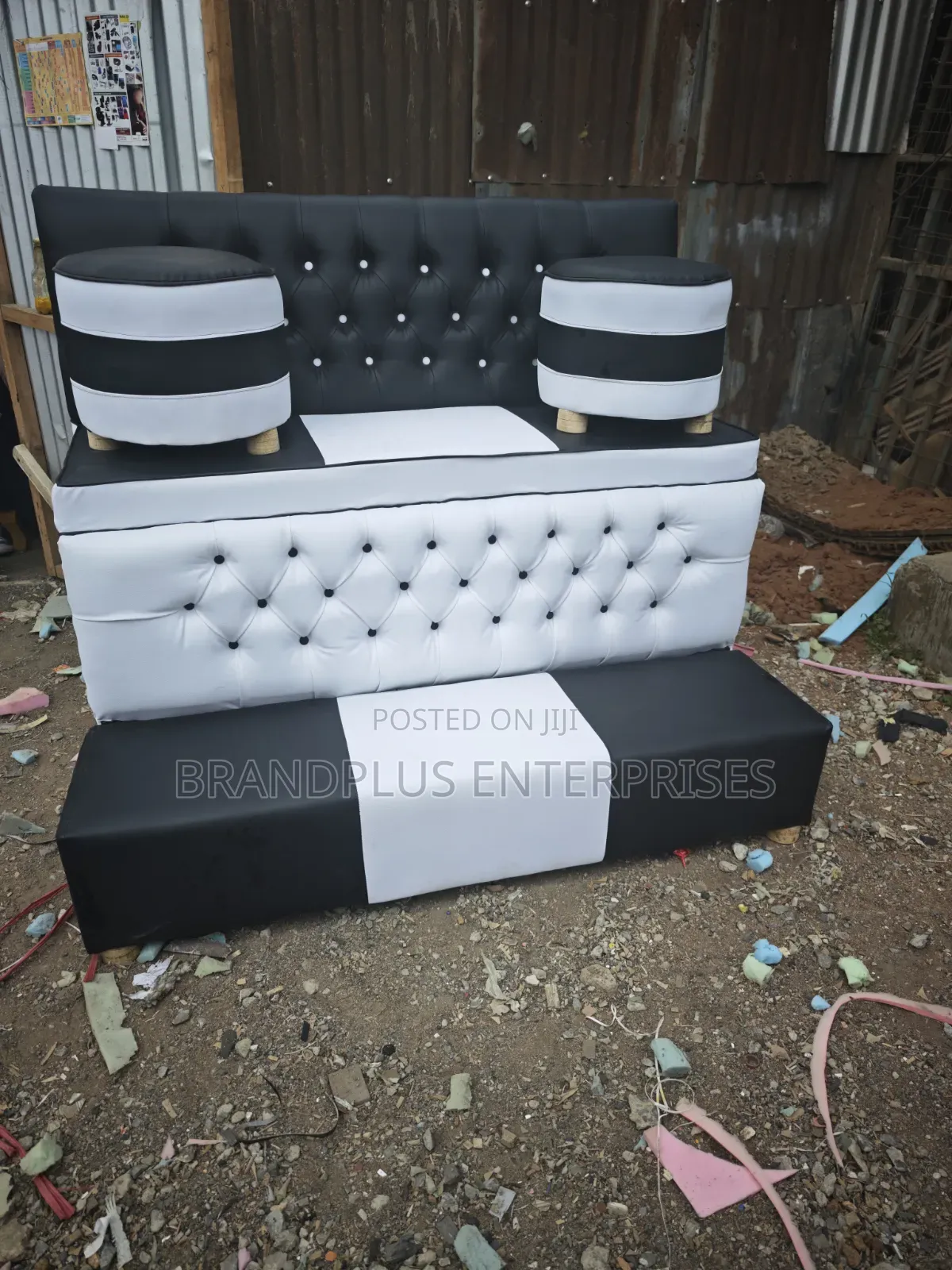 White and Black Pedicure Seat
