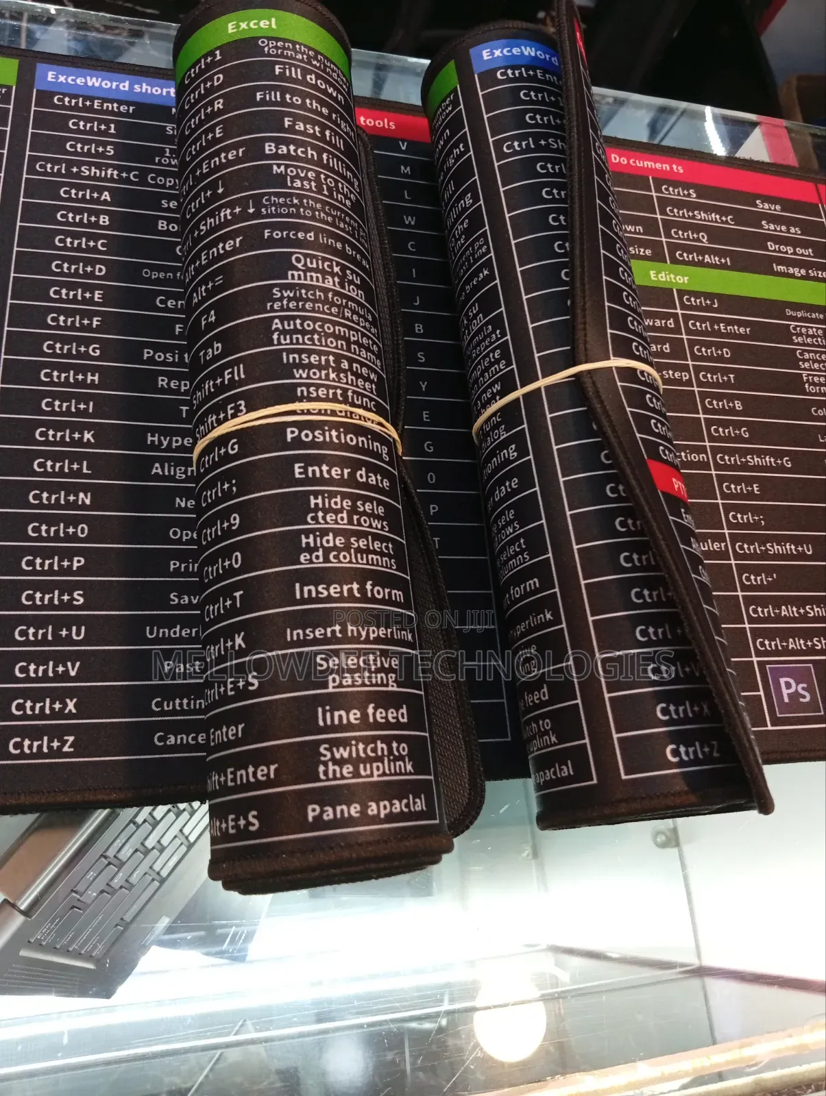 Computer Shortcuts Mousepad 
300by800