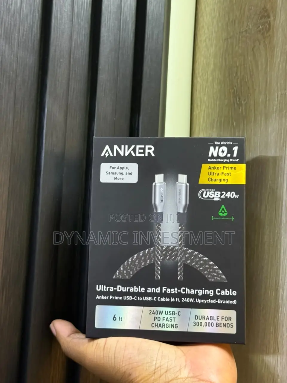 Anker Prime Usb-C to Usb-C Cable 240w Braided 1.8m iPhone and Samsung