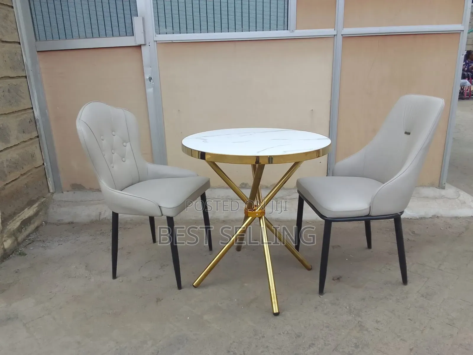 Classic Matched Gold Round Dining Set