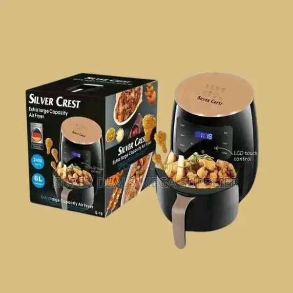 Elegant Silver Crest 4/5/6/8l Touch Screen Digital Air Fryer