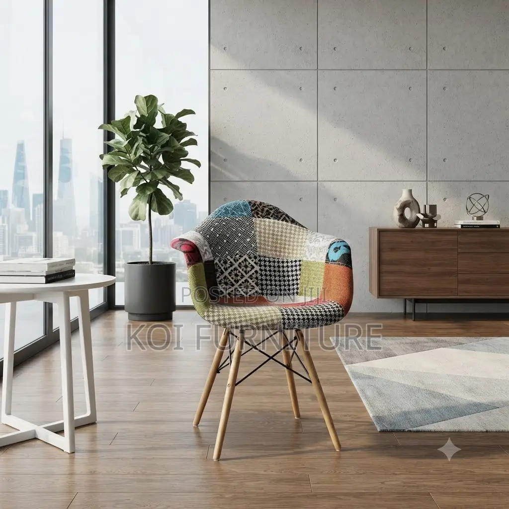 Dining Chairs; Multicolored Modern Eames Dining Chairs