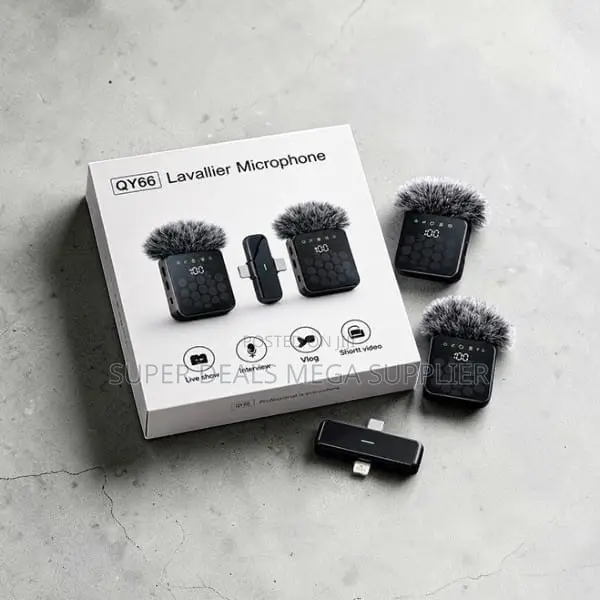 Vlog Premium 3 in 1 Dual Mics Wireless Lavalier Microphone