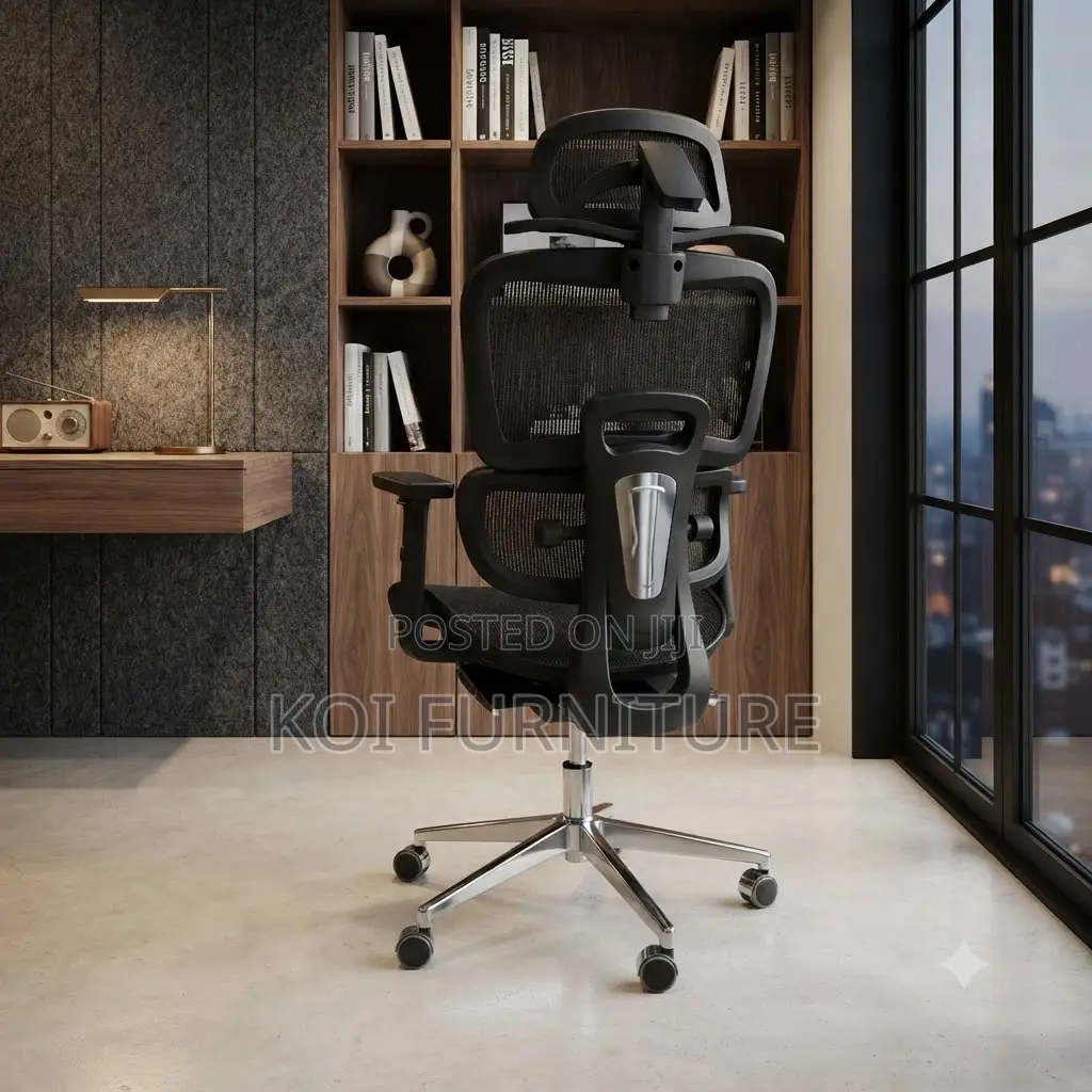 Office Chairs; Executive Orthopedic Chair With Foldable Footrest
