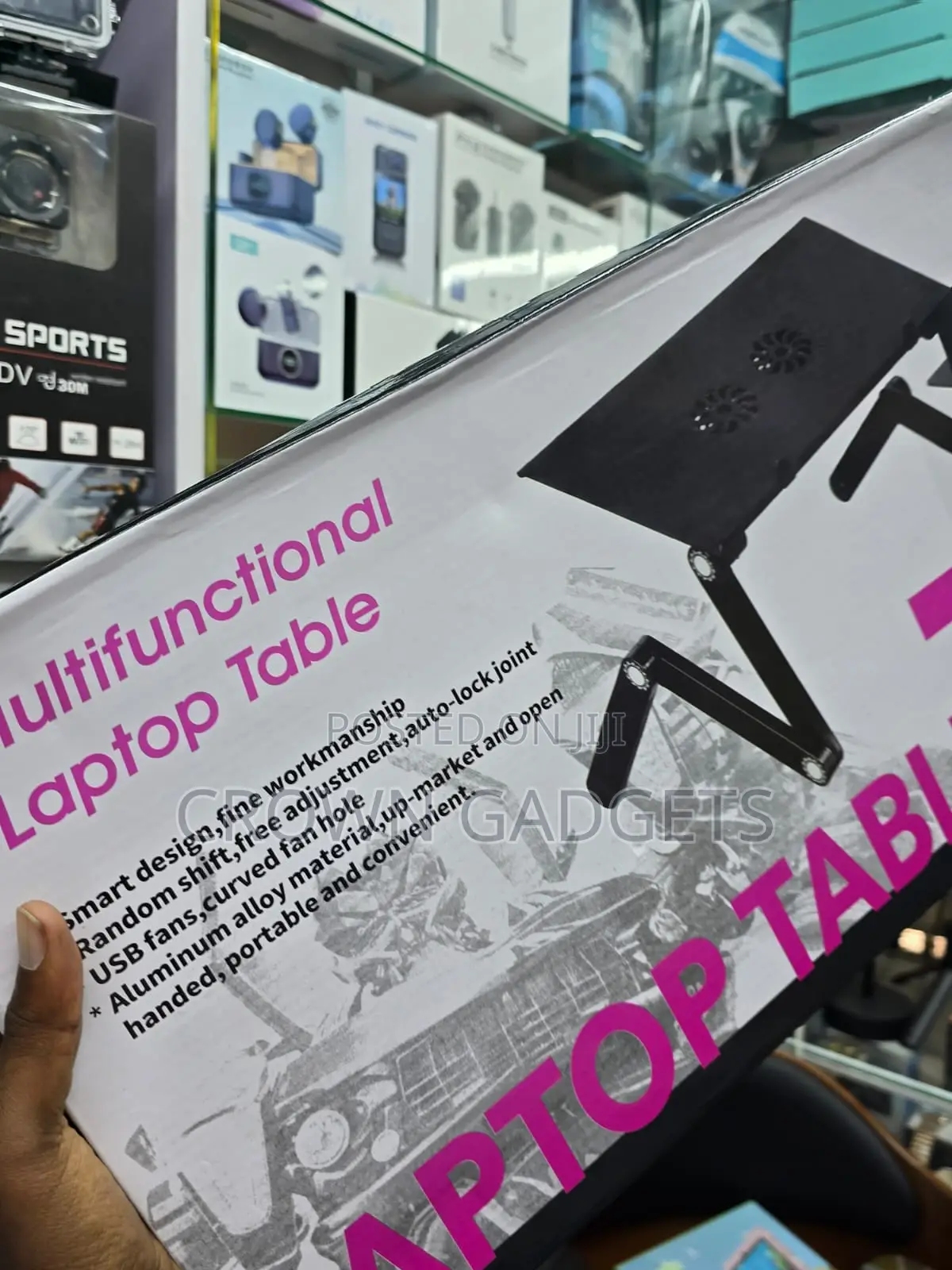 T8 Portable Laptop Table for Bed With USB Cooling Fans