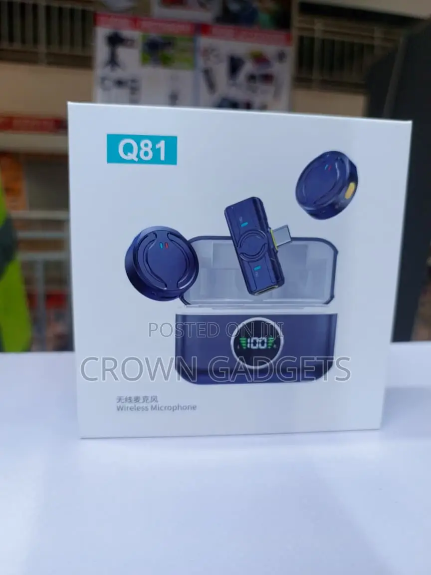 Q81 Dual Wireless Microphone With USB-C Lightning Receiver