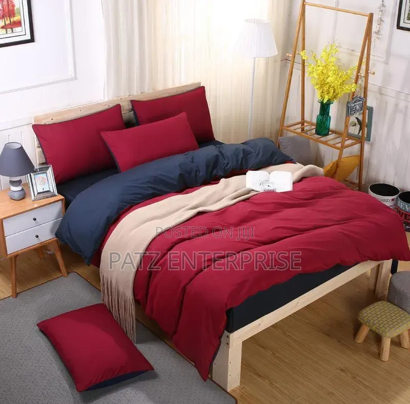 Plain Double Sided Color Cotton Duvet Cover Size :6*6 5*6