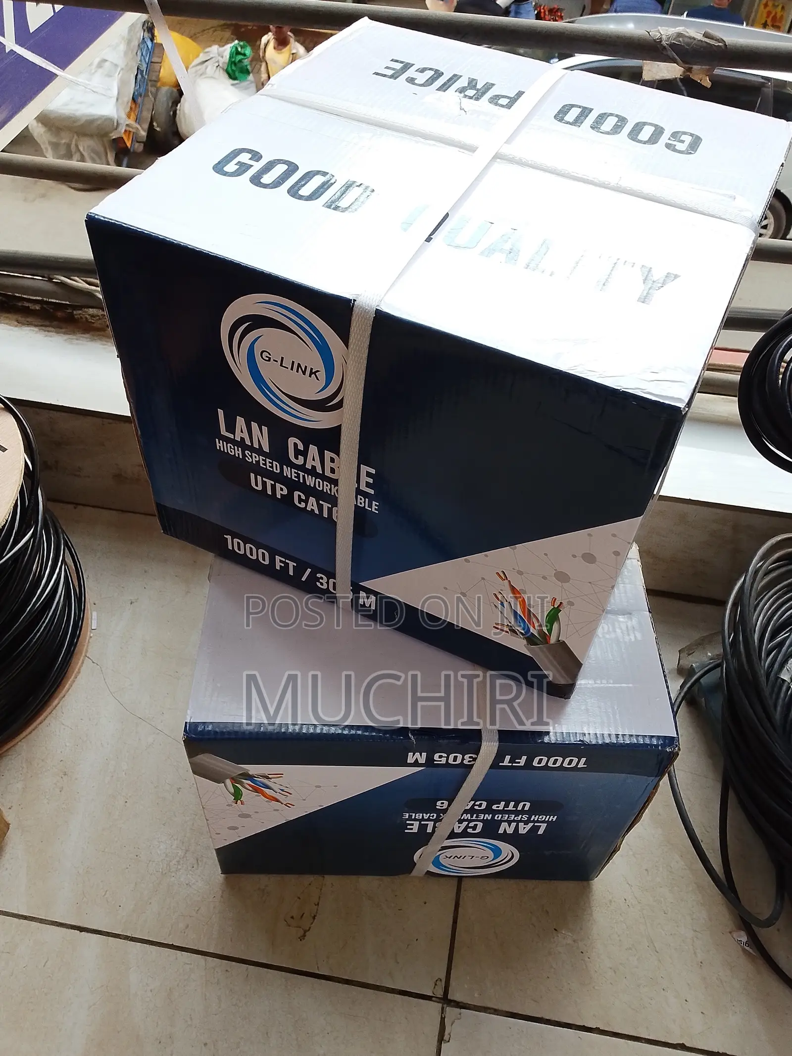 Glink UV Shielded Cat 6 Outdoor Cable Weatherproof 305m