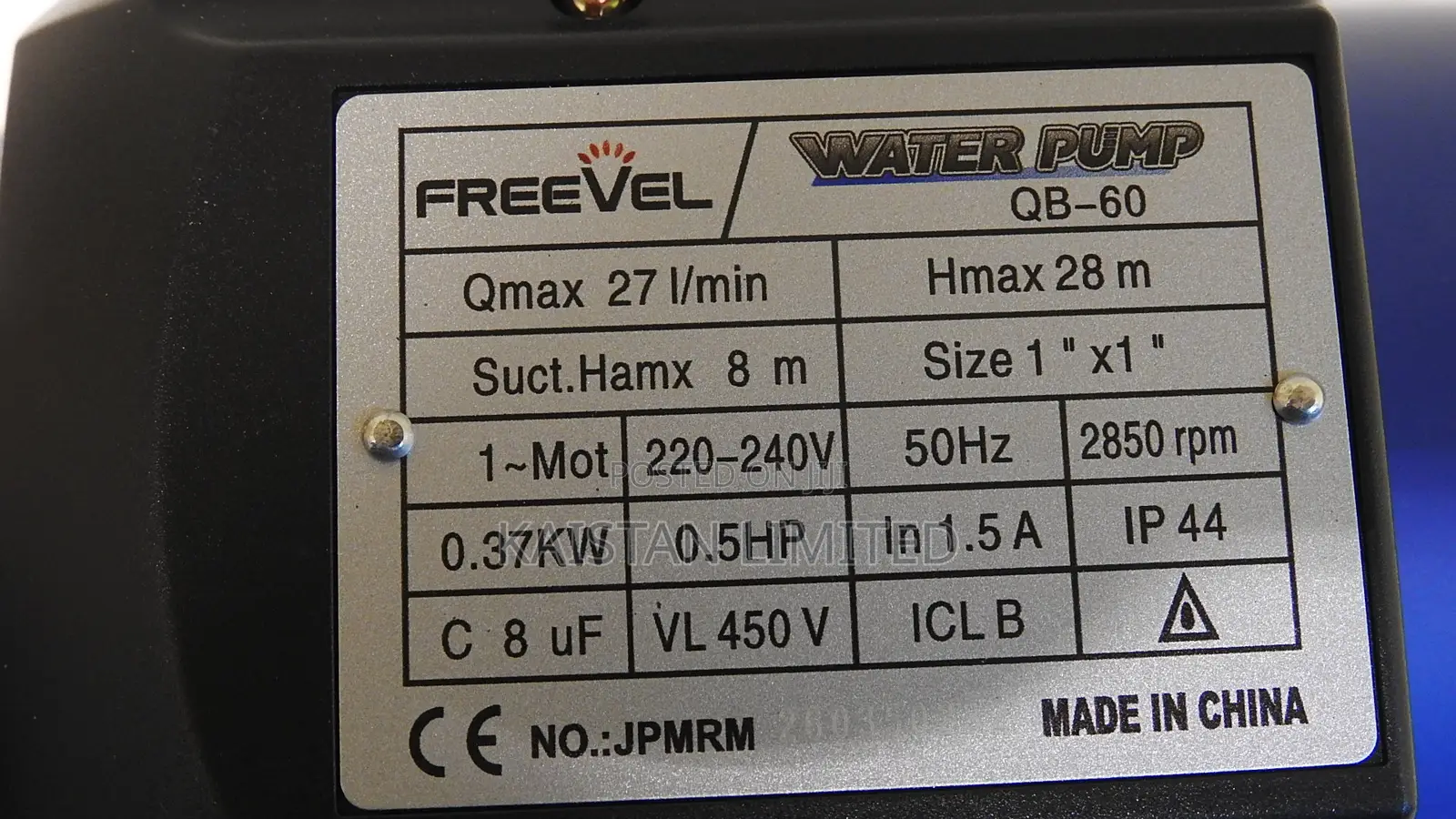 Freevel QB-60 0.5 HP Peripheral Electric Water Pump | 28M Max Head