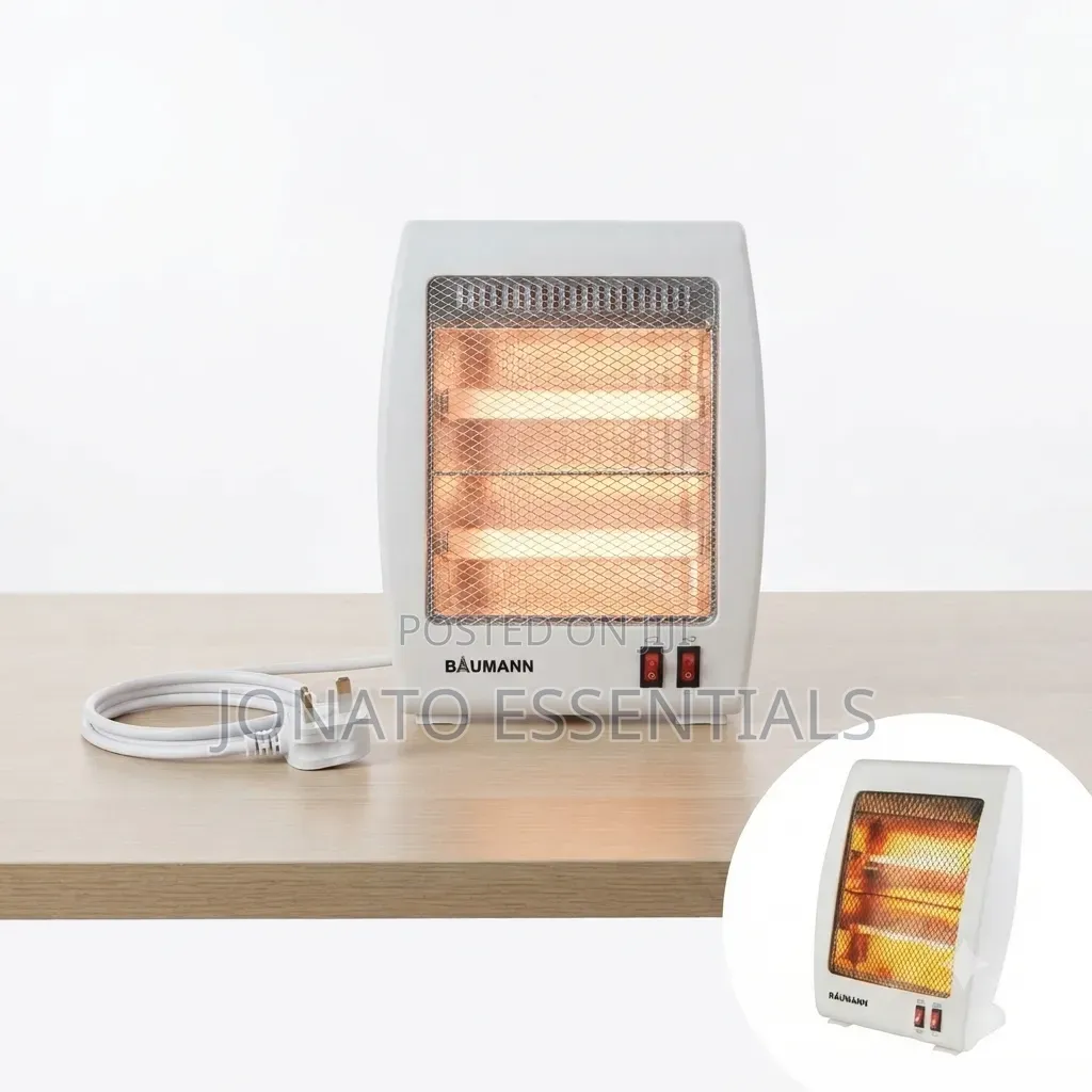 Baumann Portable Quartz Room Heater, Compact Energy Efficient