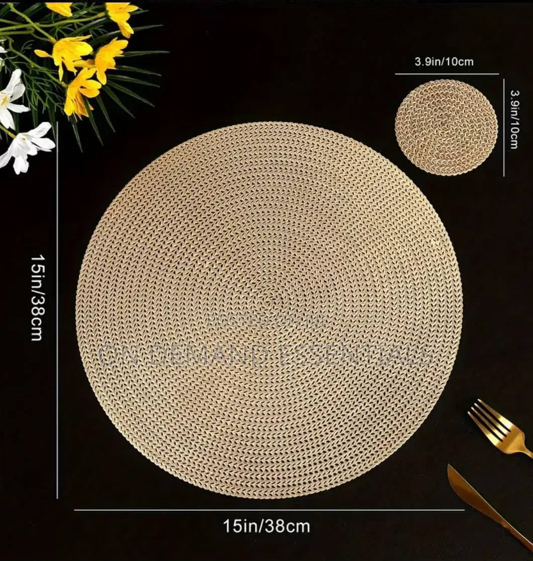 6pcs PVC Non-Woven Table Mats