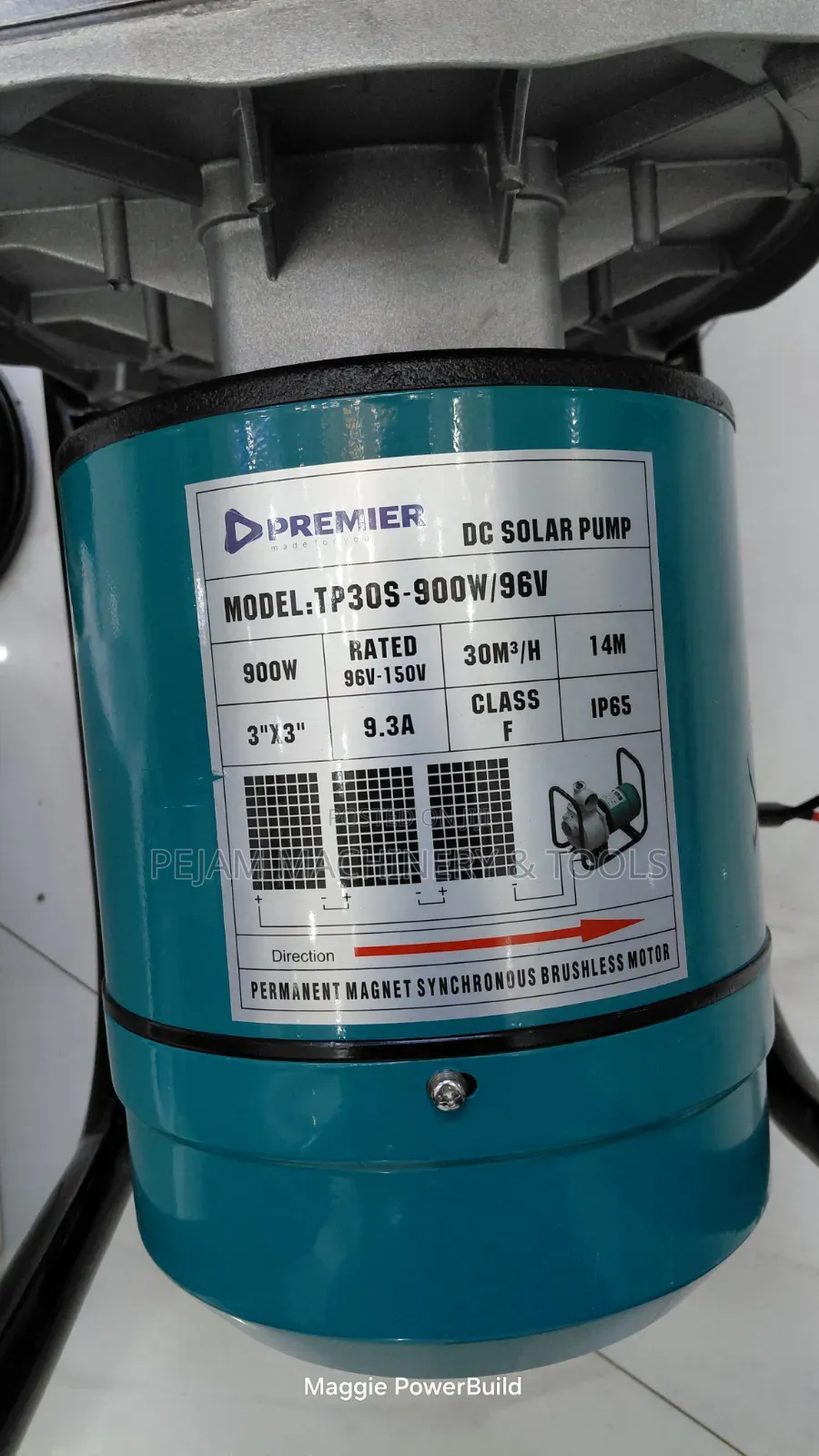 Premier TP30S-900W 96V 3" DC Solar Surface Water Pump