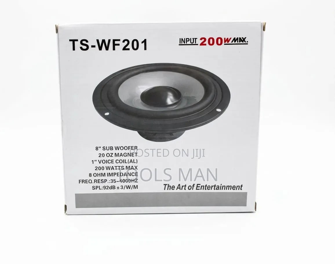 8 Inch Subwoofer 200W Max - TS-WF201 Bass Speaker.