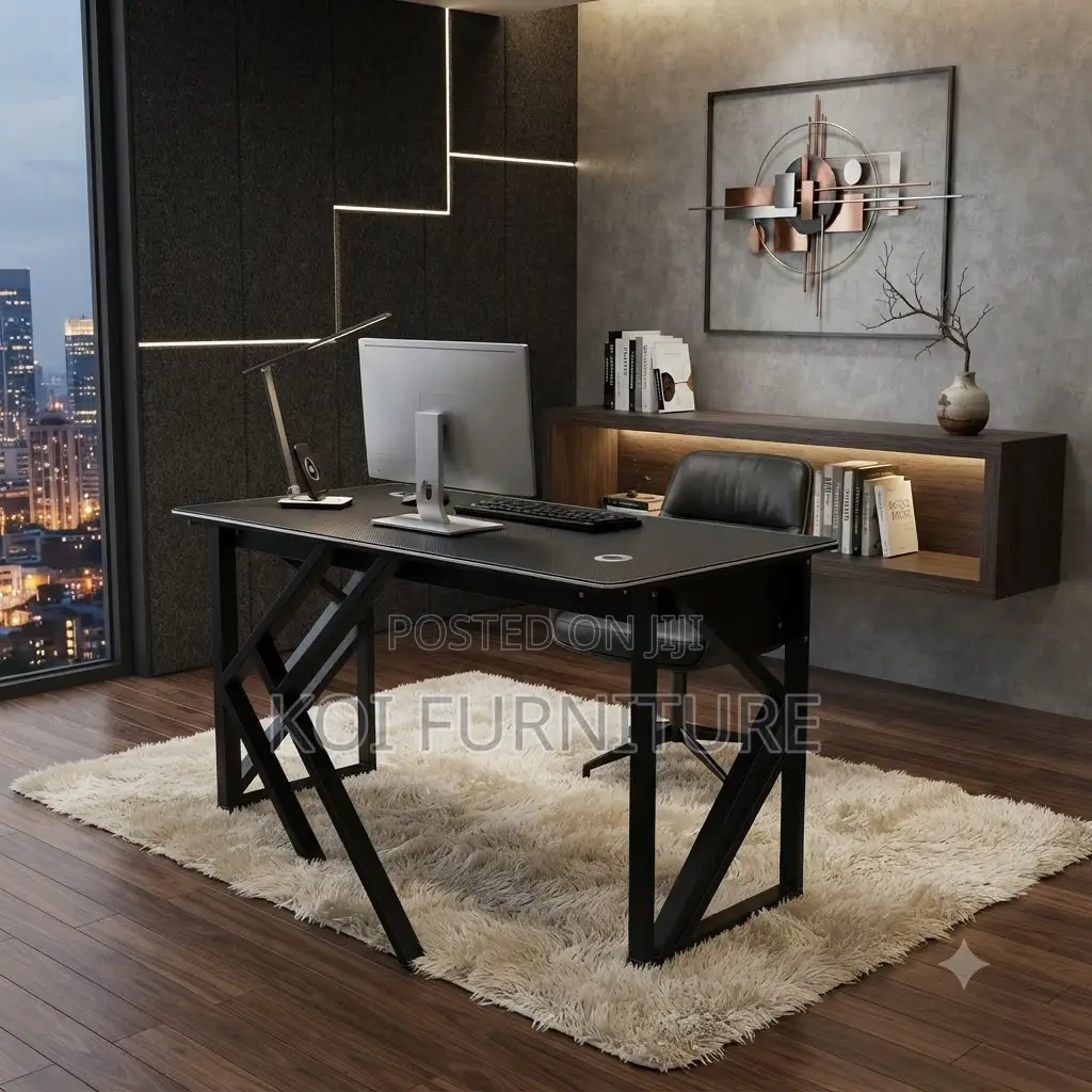 Office Desk;Black Style Home Office Working Computer Study Desk