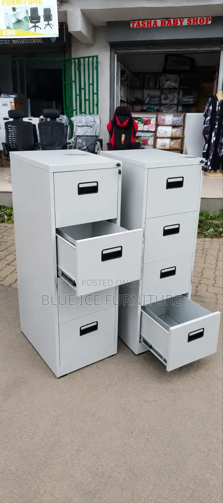 4 Drawer Metal Filing Cabinet -Strong Secure