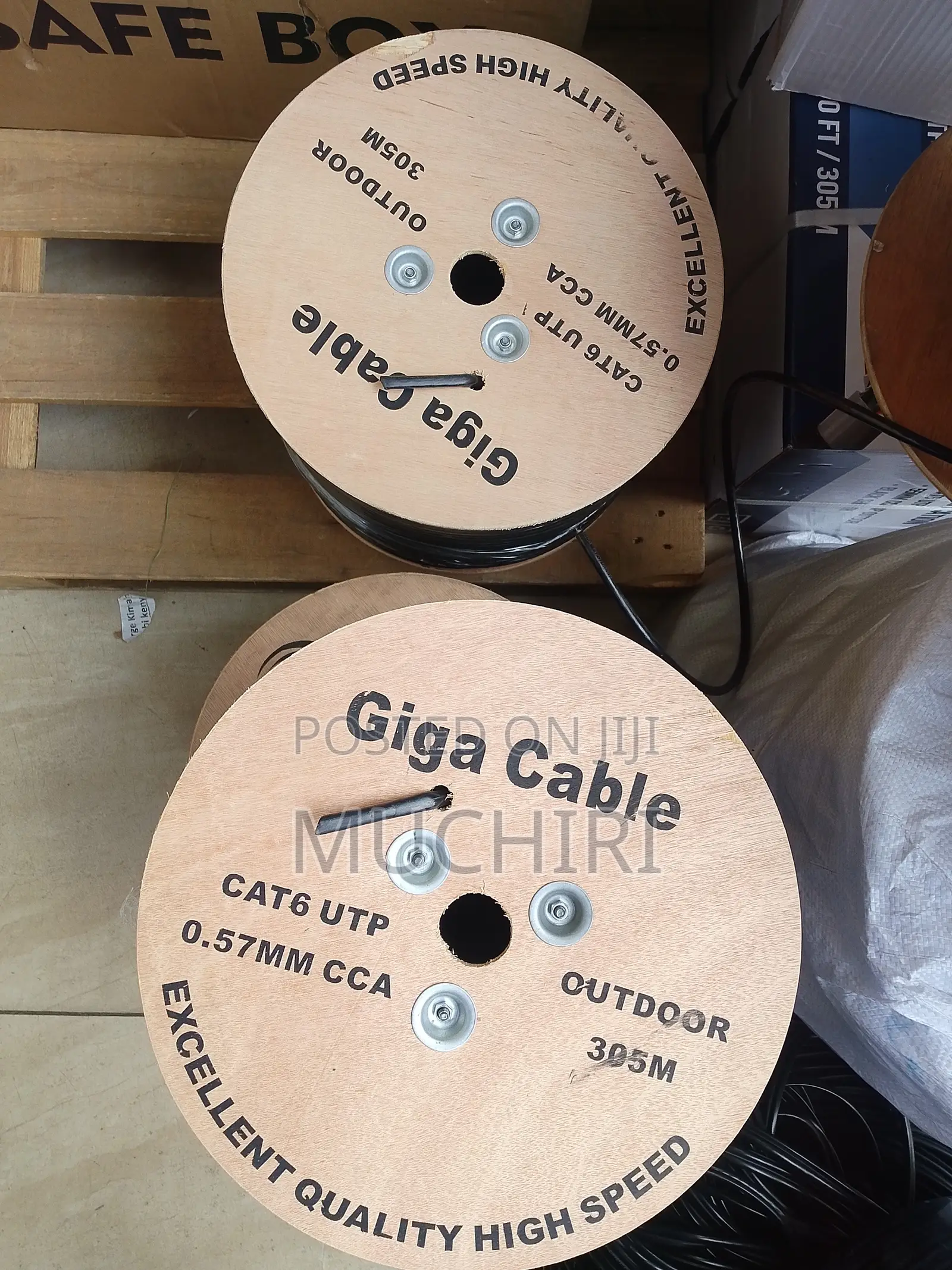 Giga Weatherproof CAT6 Ethernet Cable Roll for Outdoor Use