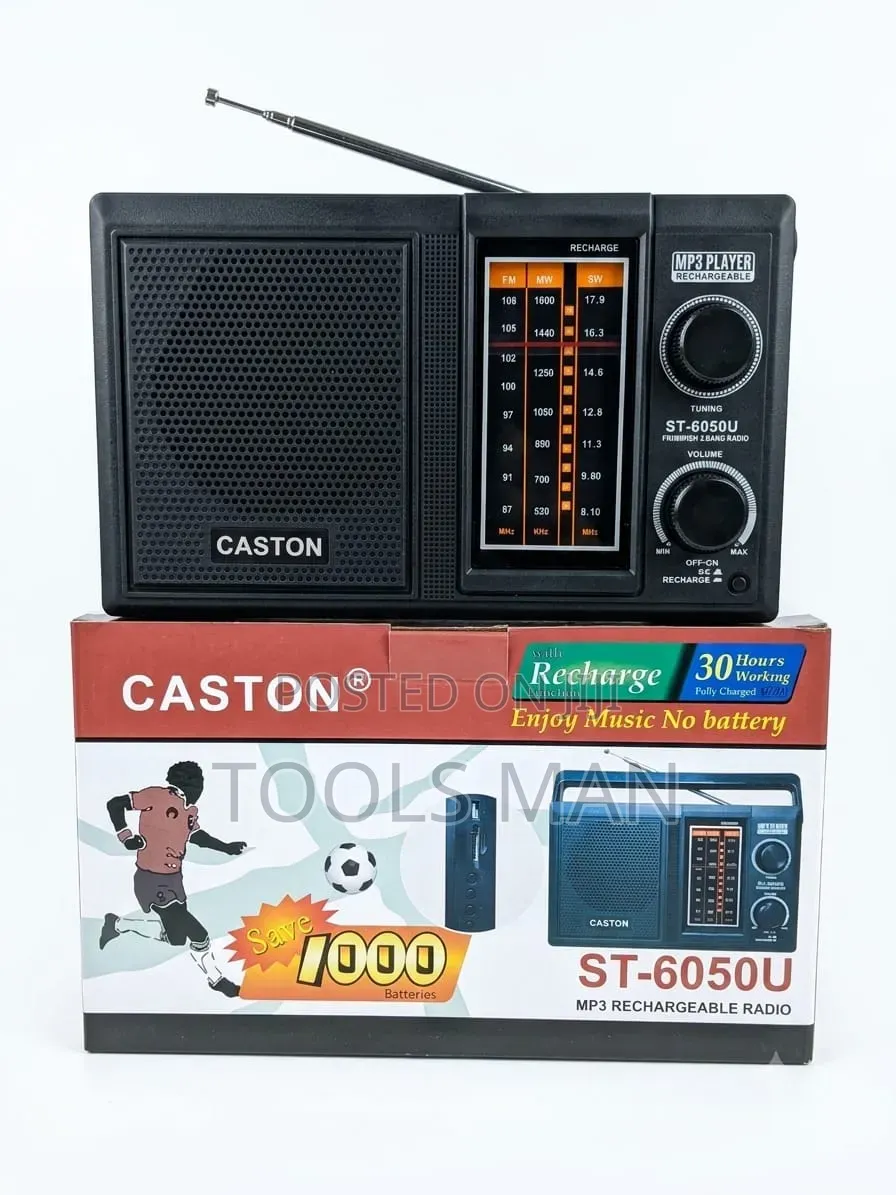 Caston ST-6050U Rechargeable 3-Band Radio With USB MP3 Player.