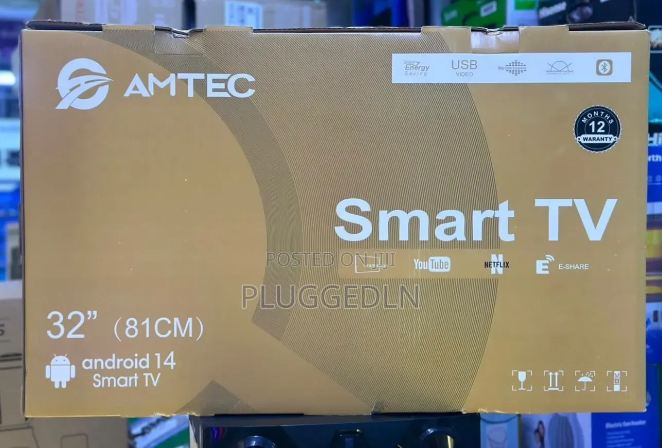 Amtec 32-Inch Smart Android 14 TV.