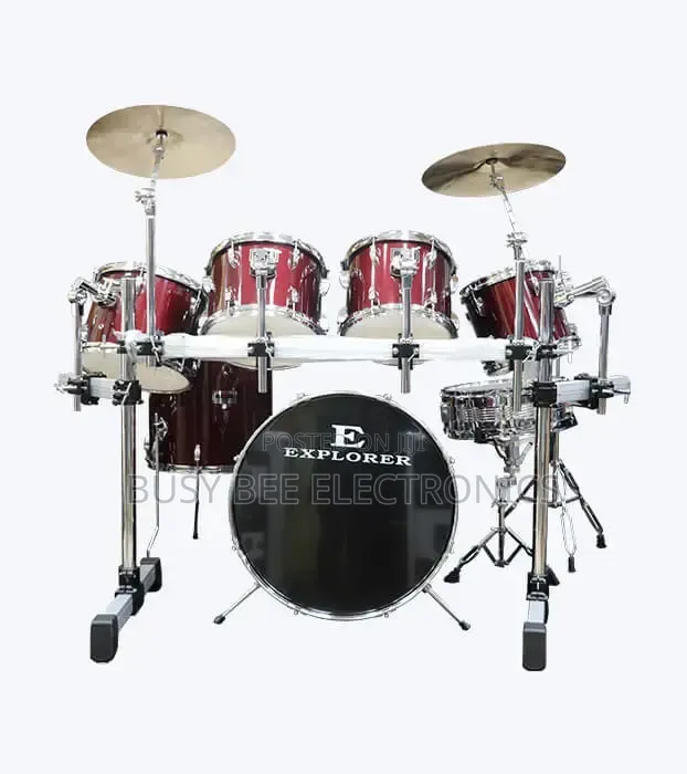 Explorer JBP 102 7-Piece Drum Set – Wine Red Finish