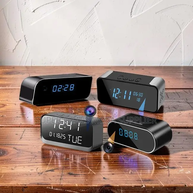 Premium Ultra HD WiFi Alarm Table Clock Hidden Spy Camera