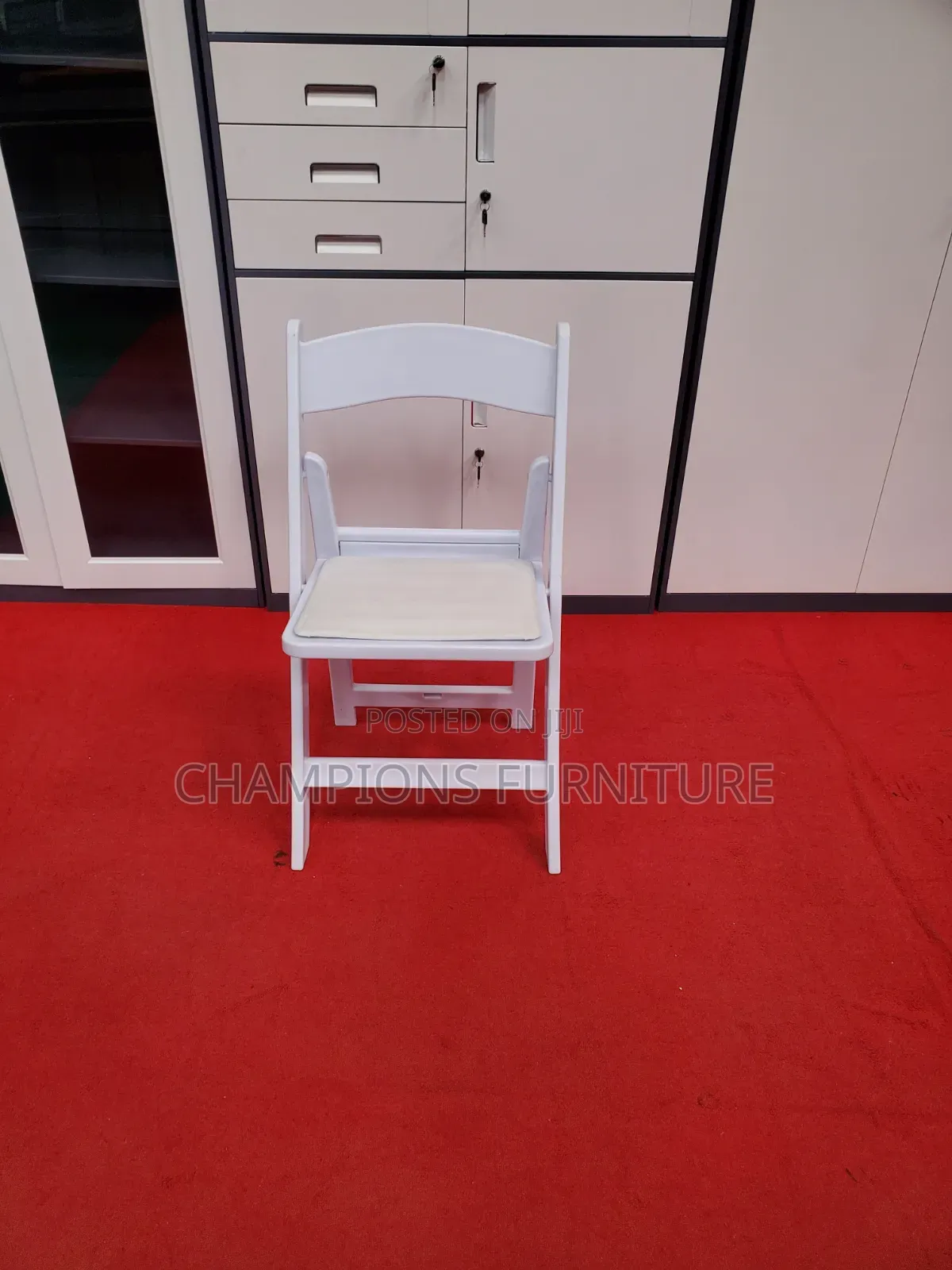 White Resin Folding Chair