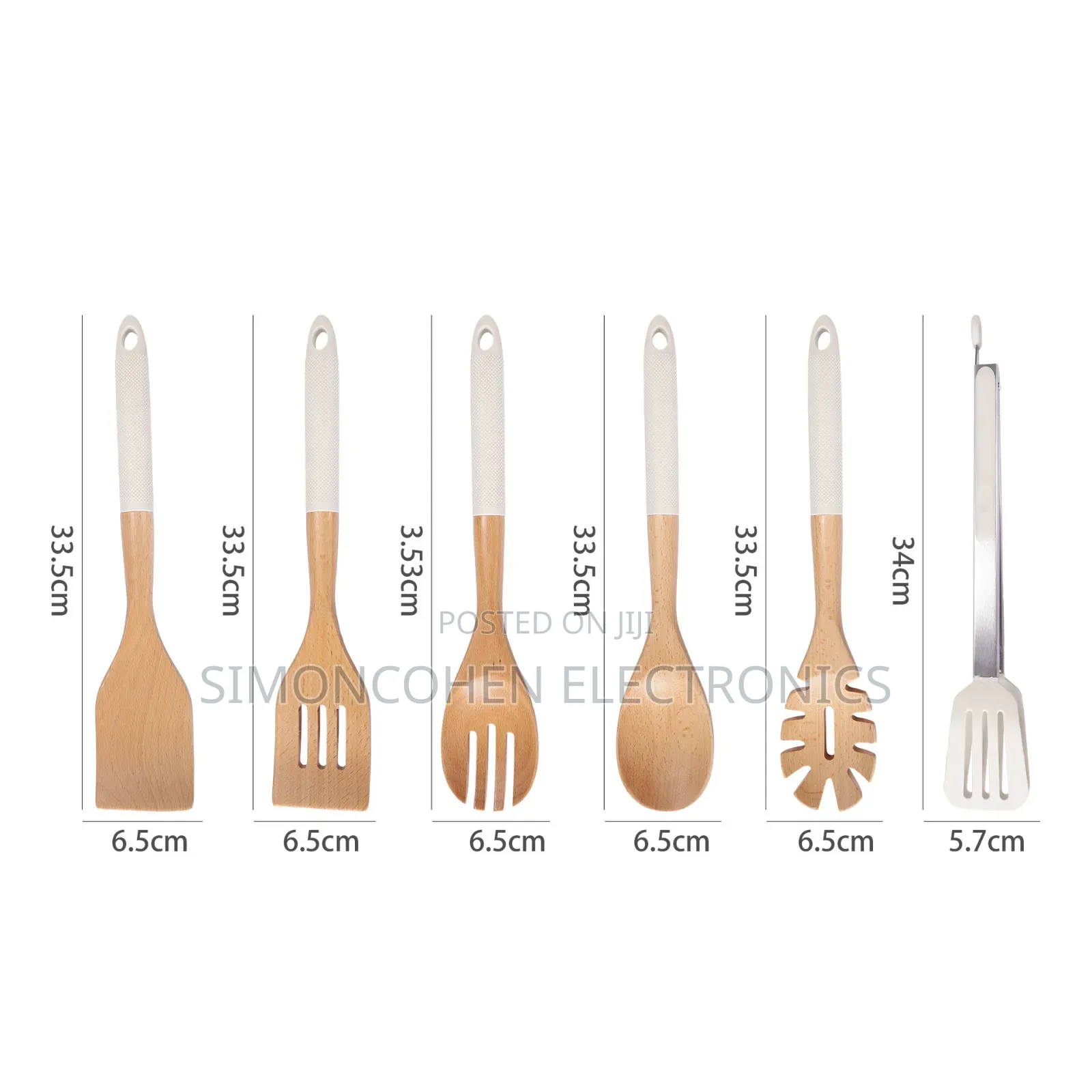 6pcs Premium Bamboo Spoon Set With Stand
