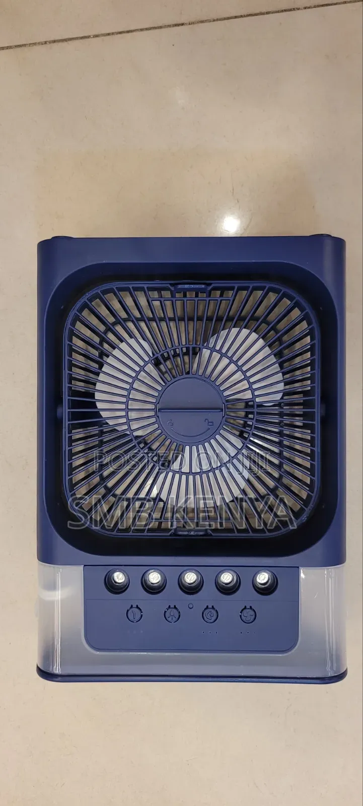 Portable 3-in-1 Mini Air Cooler Fan With Humidifier – Blue