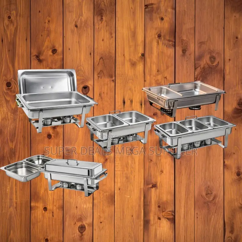 Secure Stable Stainless Steel Compartment Chafing Dish Food Warmer