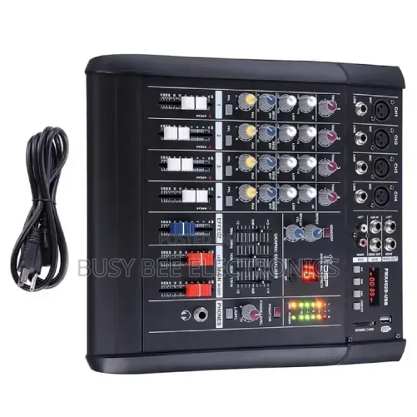 4 Channel Powered Audio Mixer