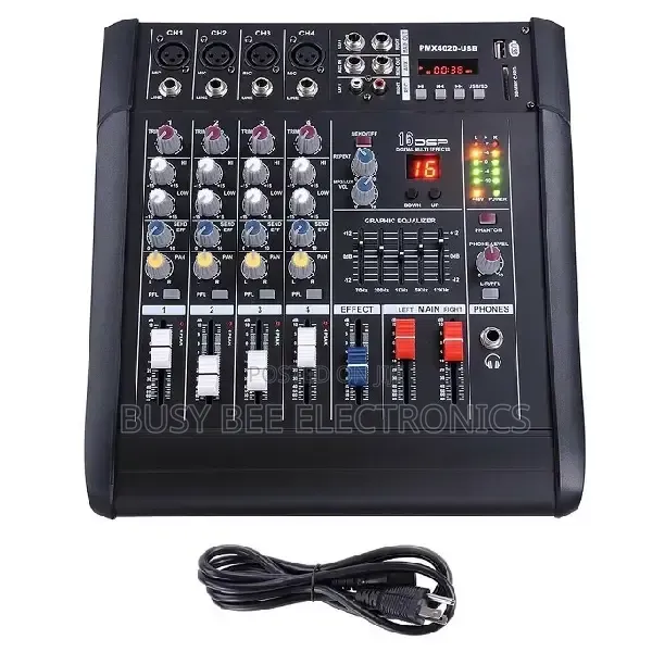 4 Channel Powered Audio Mixer