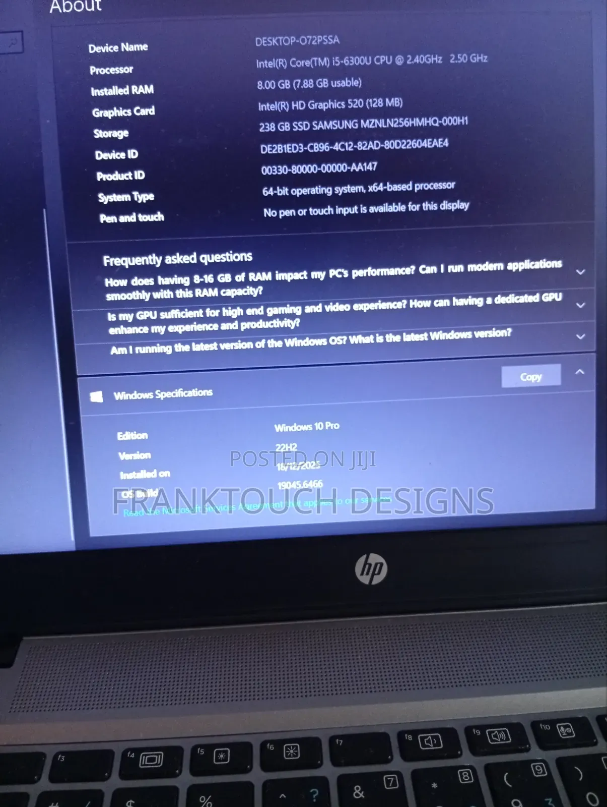 Laptop HP EliteBook 840 G3 8GB Intel Core i5 SSD 256GB