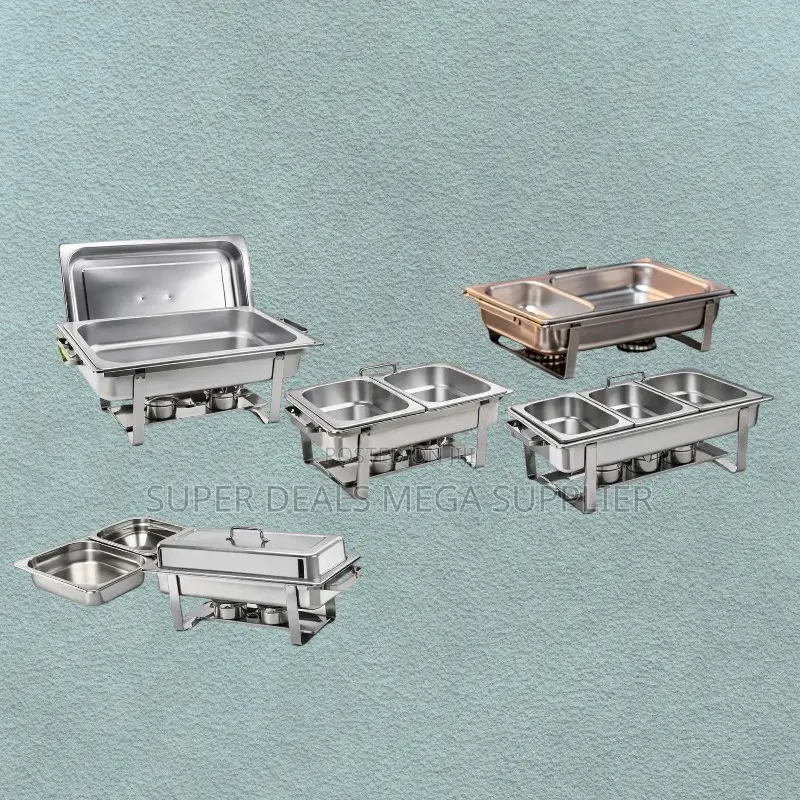 High-Capacity Durable Stainless Compartment Chafing Dish Food Warmer