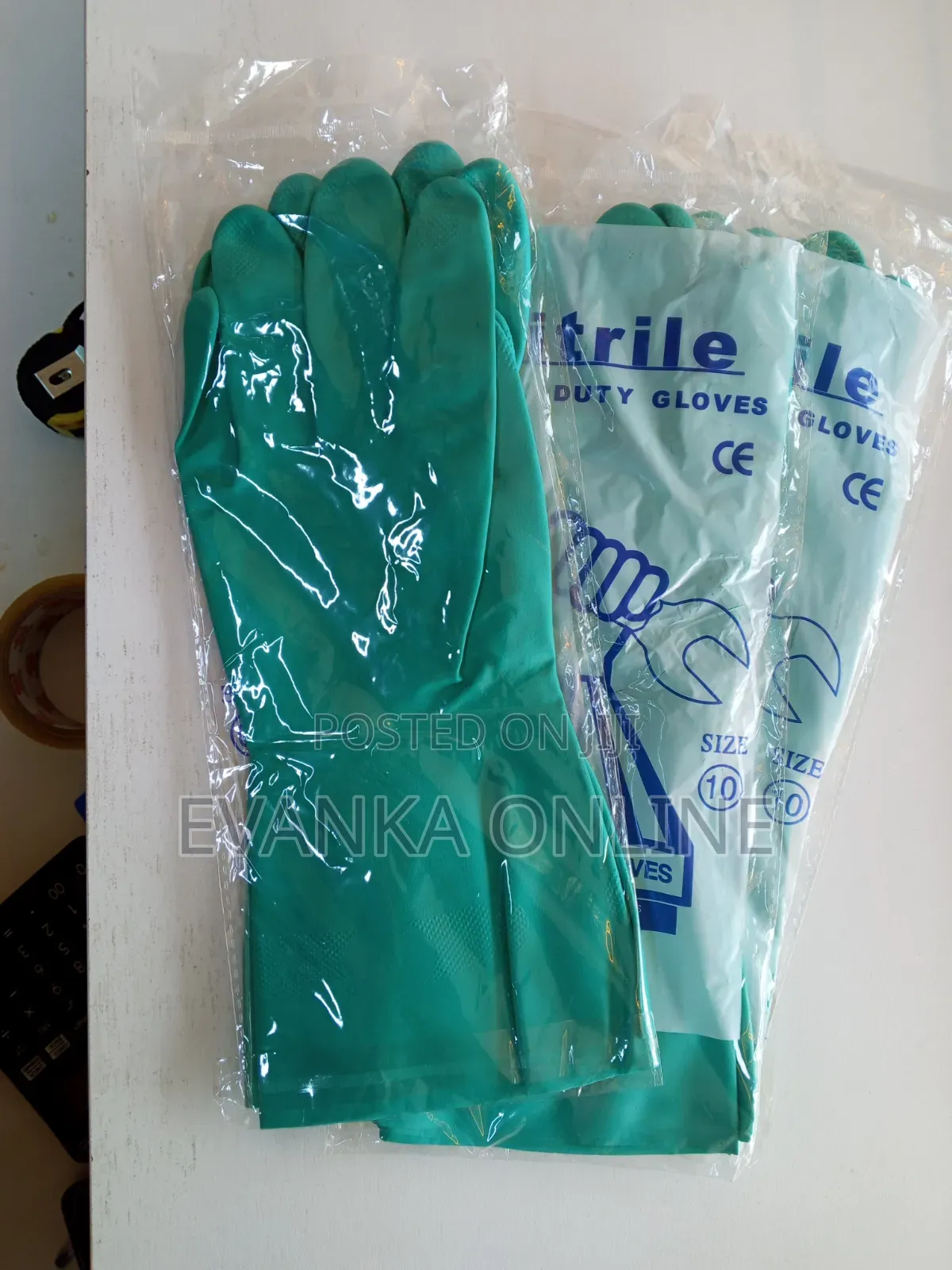 Blue Heavy Duty Nitrile Gloves - Size 10