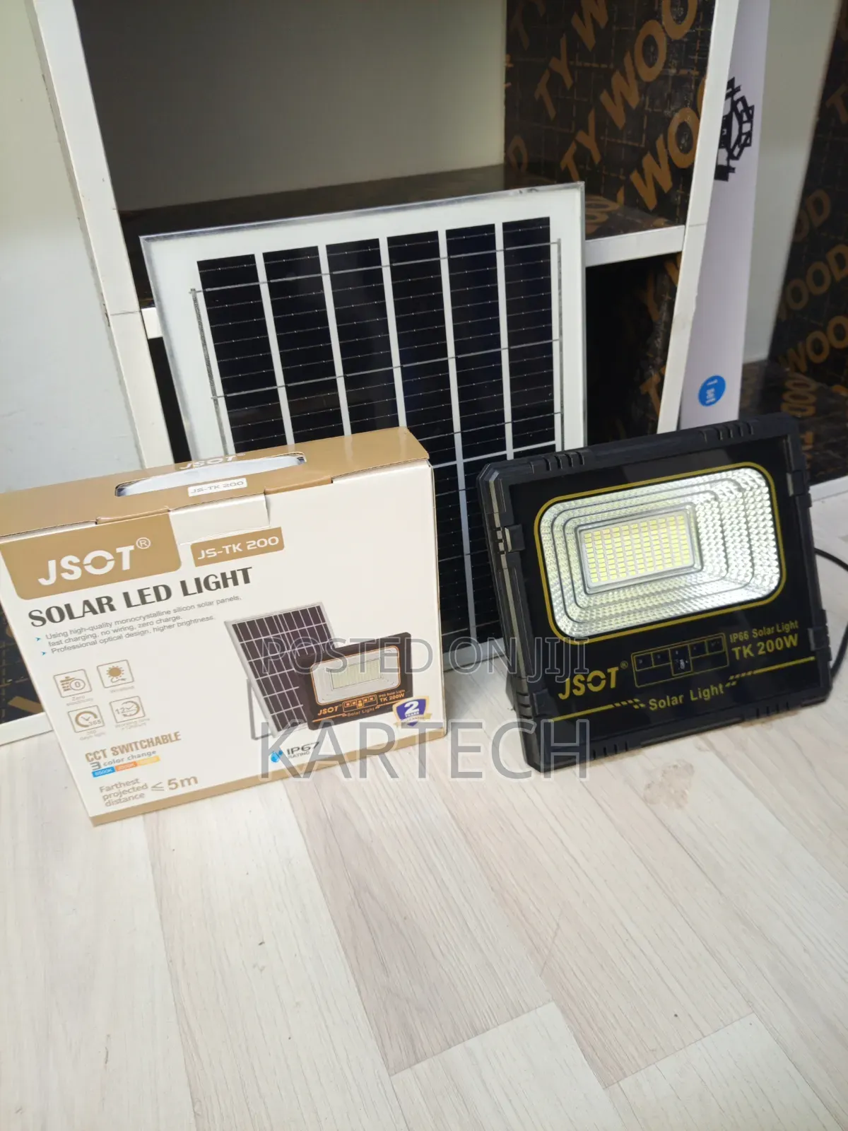 JSOT TK 200W Outdoor Solar LED Security Floodlight With Panel