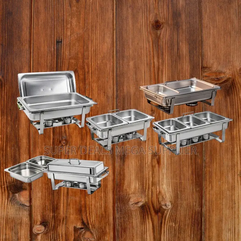 Catering-Grade Stainless Steel Compartment Chafing Dish Food Warmer