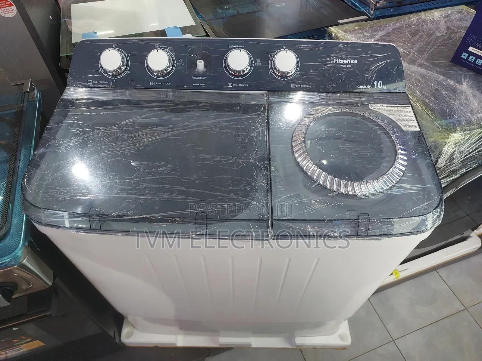 Hisense WSBE101 Twin Tub Washing Machine 10KG - White