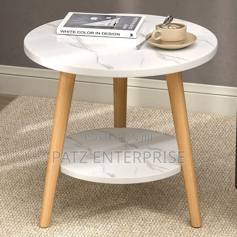 2 Layer Minimalist Nordic Syle Coffee Side Table - Size:50*50CM