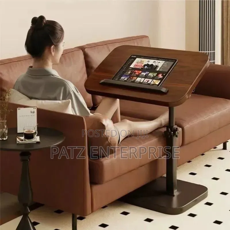 Adjustable C - Shaped Side Stool/ Laptop Table - Size: 40*30*(45-80)
